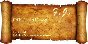 Fél János névjegykártya
