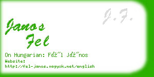 janos fel business card